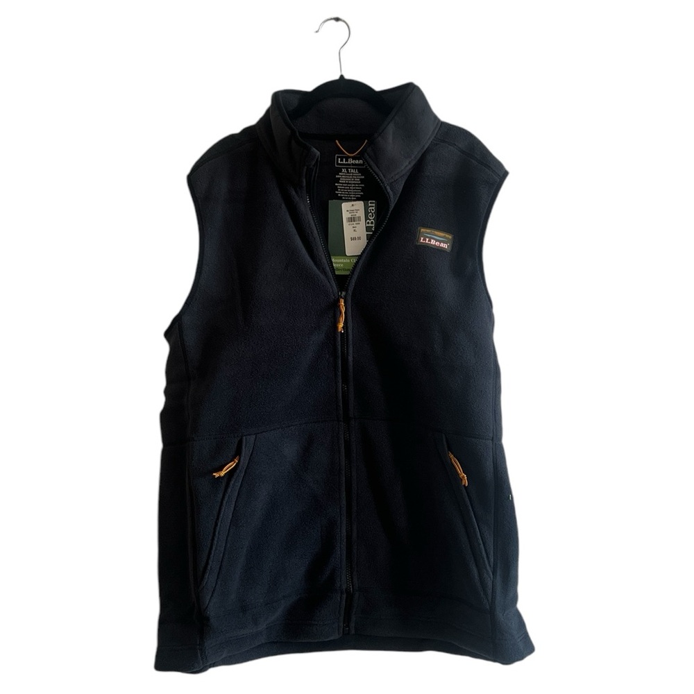 L.L. Bean Black Fleece Vest Men’s XL Tall